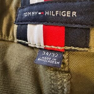 Tommy Hilfiger Oliver Green Slim Fit Jeans 34x32, classic flag logo.